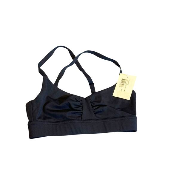 All Access Nyc Strappy Low Impact Bra Ruched Adjustable Dark Navy Size XXS NWT - Picture 9 of 13